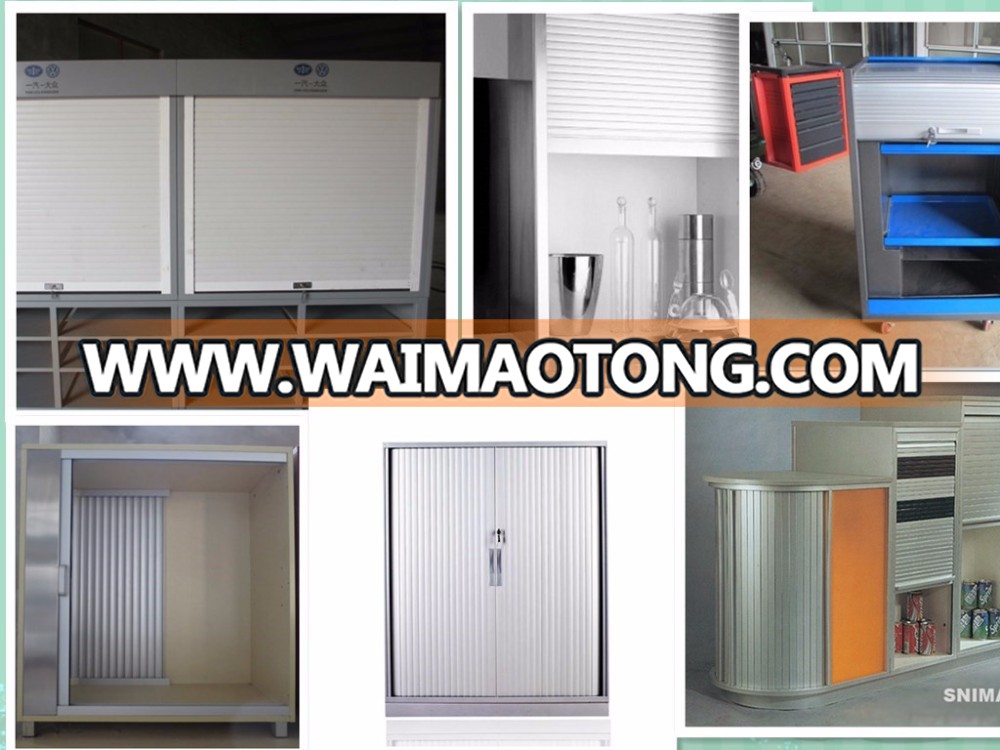 eco-friendly Left or right side opening black plastic pvc tambour door