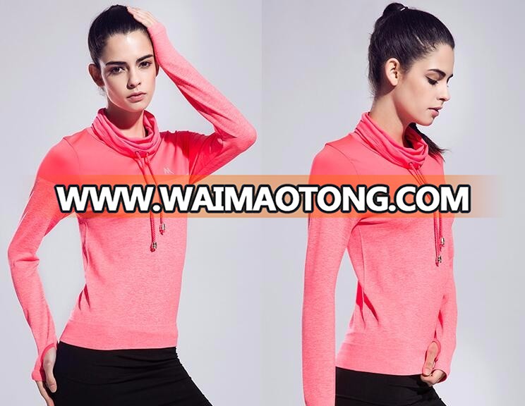 OEM&ODM service custom wholesale gym wear long sleeve t shirt women