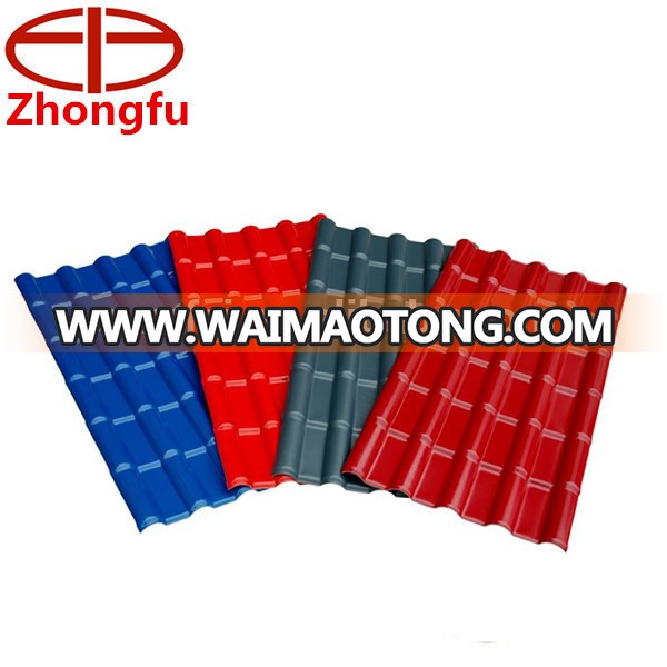 building materials ASA / PVC plastic roof tiles with high quality