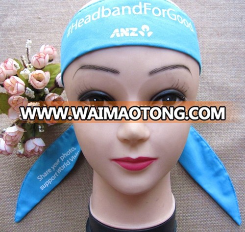 Cotton print textured long head band