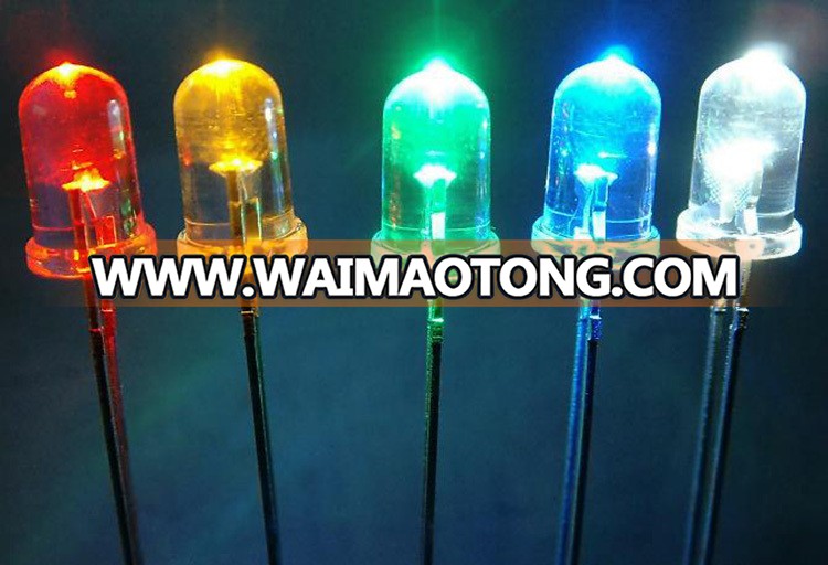 High Stability Epoxy Resin Warm White Round Top 5mm LED Diode Bead