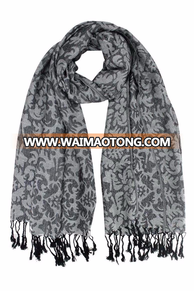 Thick Warm Oversize Vintage Pattern Woven Jacquard Shawls Scarf