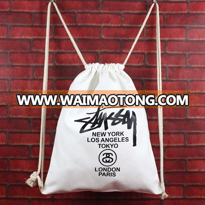 wholesale cotton fabric cotton canvas drawstring bag drawstring mesh bag