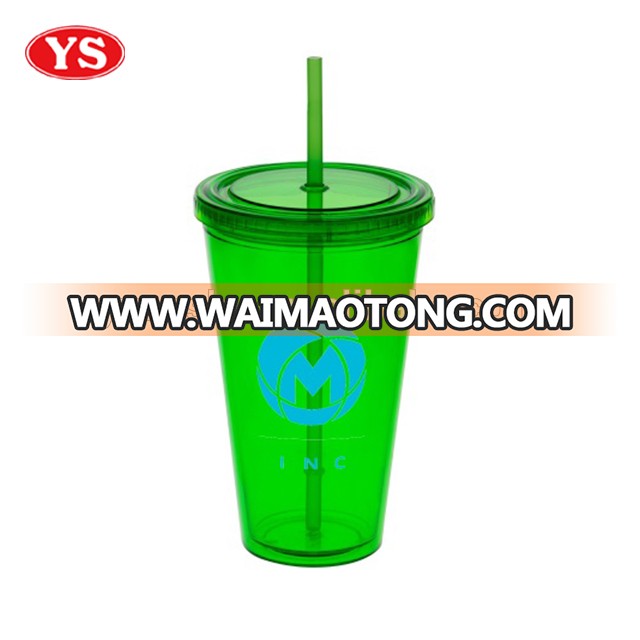 16oz bpa free double wall insulated tumbler cups with straw and lid