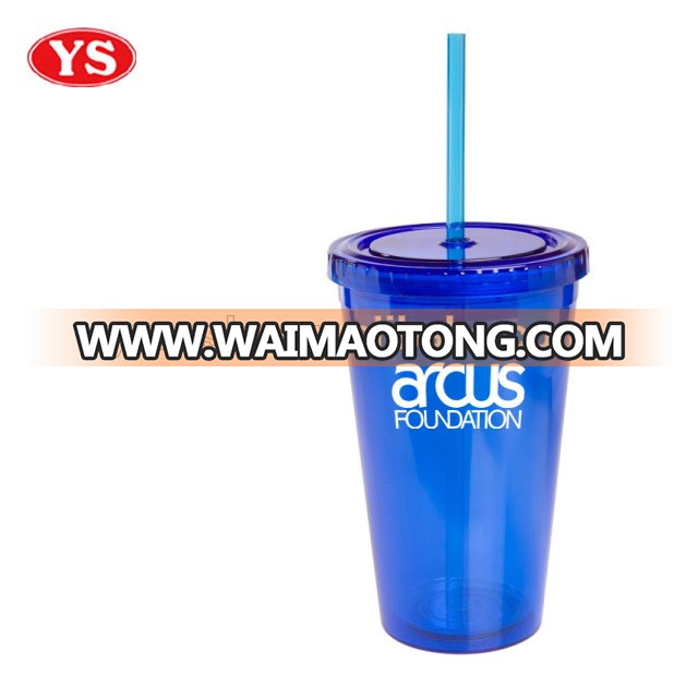 16oz bpa free double wall insulated tumbler cups with straw and lid