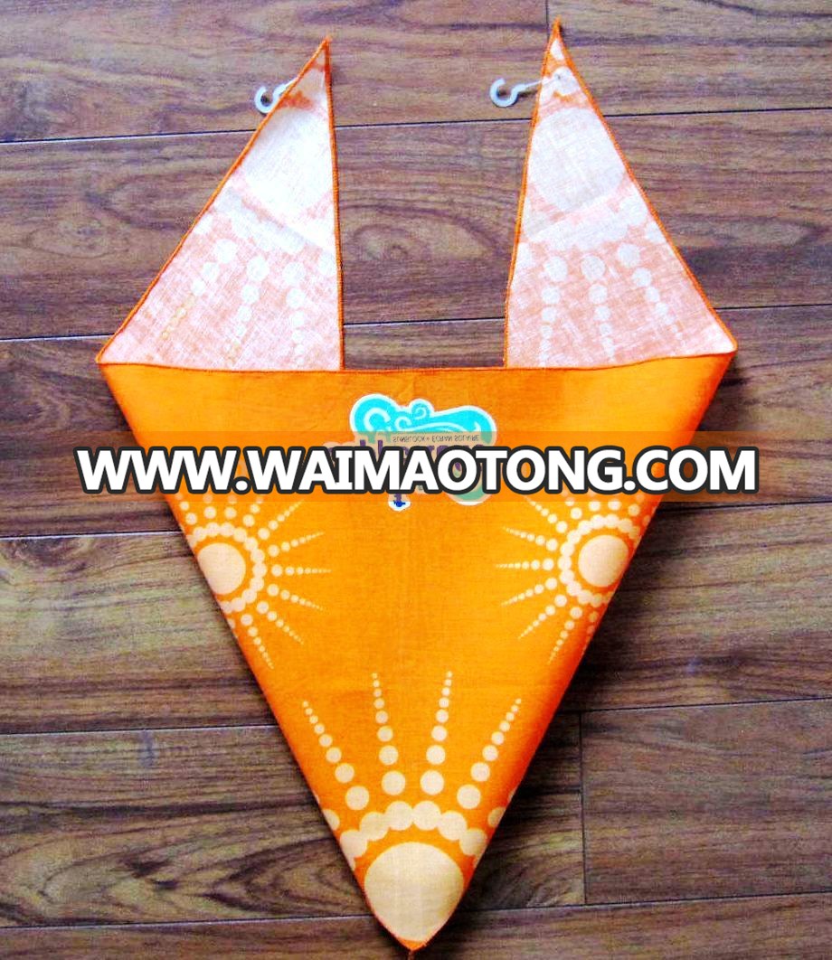 Factory manufacturer supply custom design multi purpose deltoidal scarf/triangular bandana