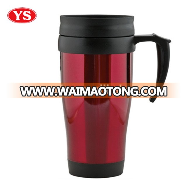 400ml insulated custom logo stainless steel thermal coffee mug with handle