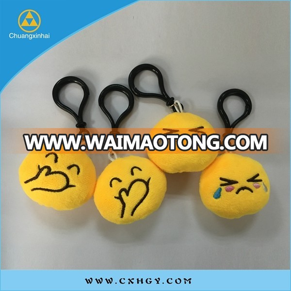 cheap cute plush toy emoji keychain