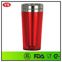 Powder coated 30 oz. vacuum insulated tumbler with lid