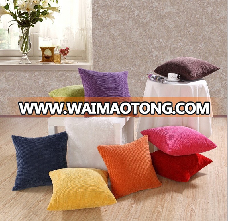 Fashion Corduroy Sofa Decor Pillow Case Cushion