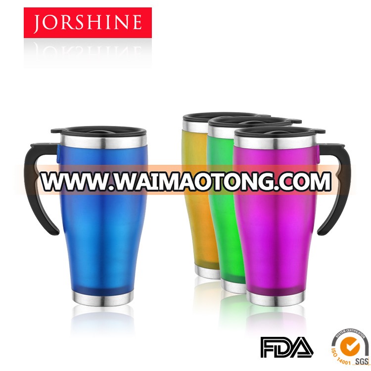 400ML double wall travel mug silicone sleeve lid