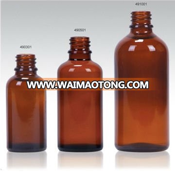 Amber dropper dispensing bottles DIN 18mm