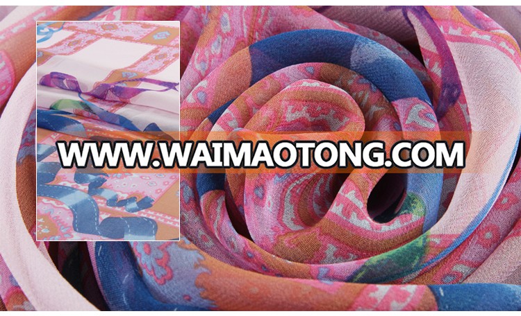 JANUARY KOMA chinese silk scarf shawl cool feeling summer scarf