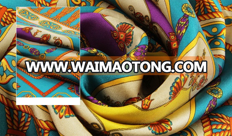 JANUARY KOMA 100% silk twill square scarf cheap wholesale shawl