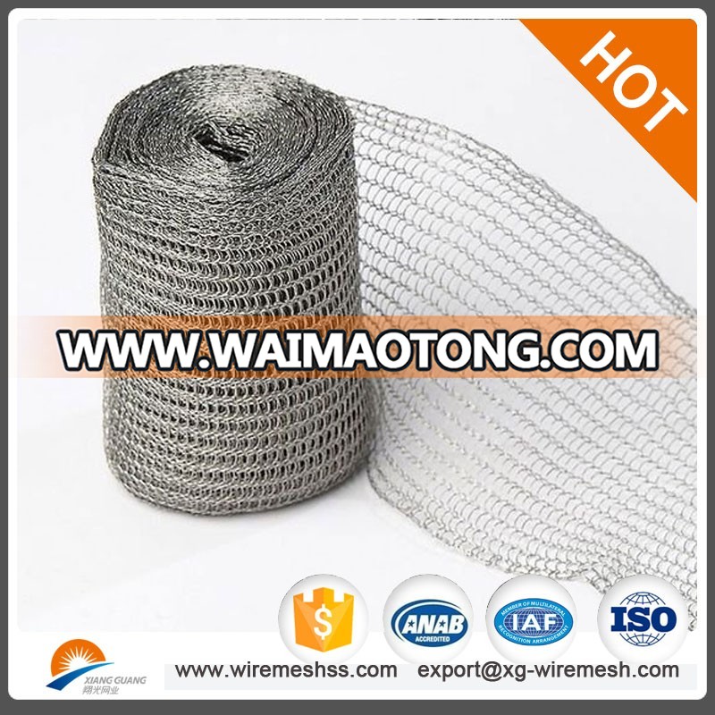 liquid and gas filtering knitted wire mesh