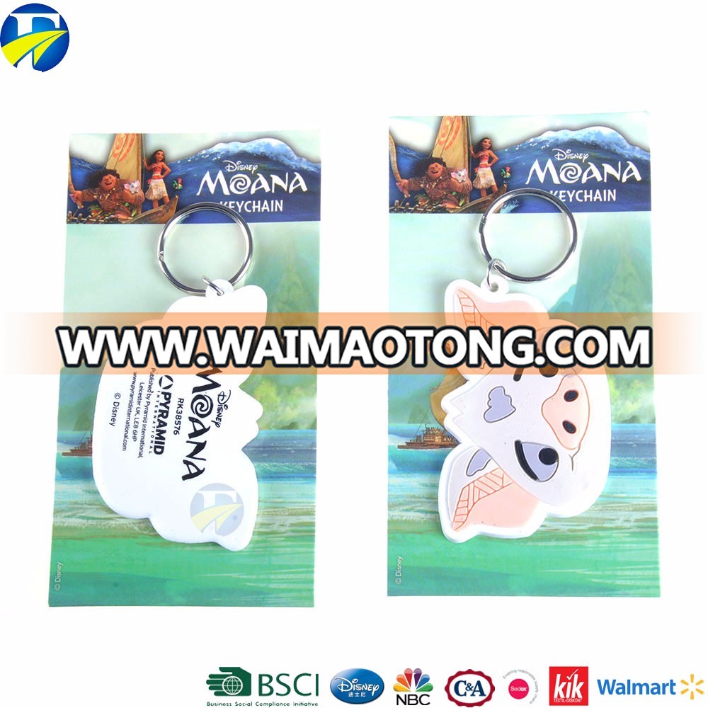 FJ brand lovely cartoon white pig easy customised key chains