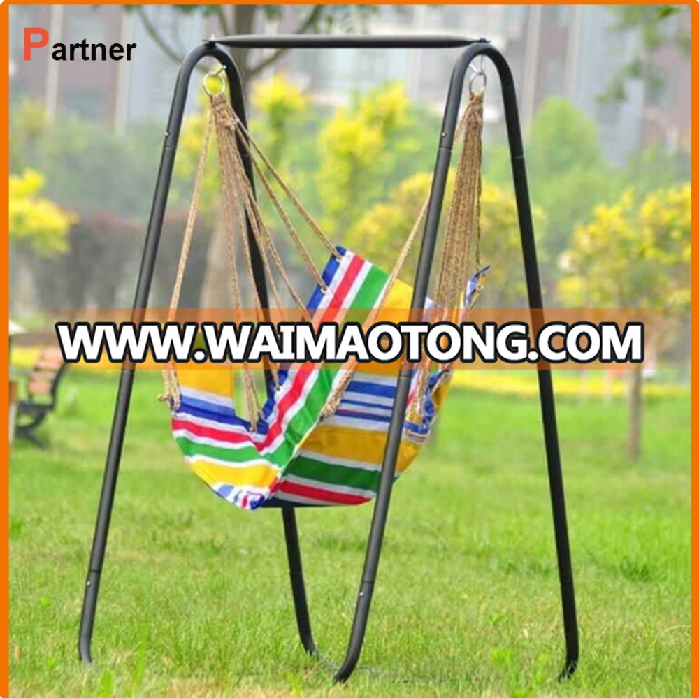 outdoor patio foldable me<em></em>tal garden kids swing chair indoor swing chair with stand