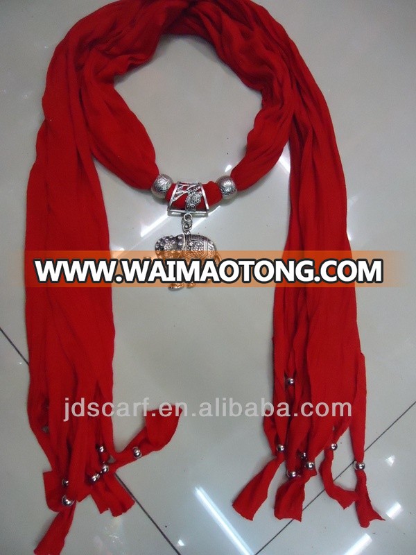 scarf necklaces super thin 100% polyester scarf necklaces