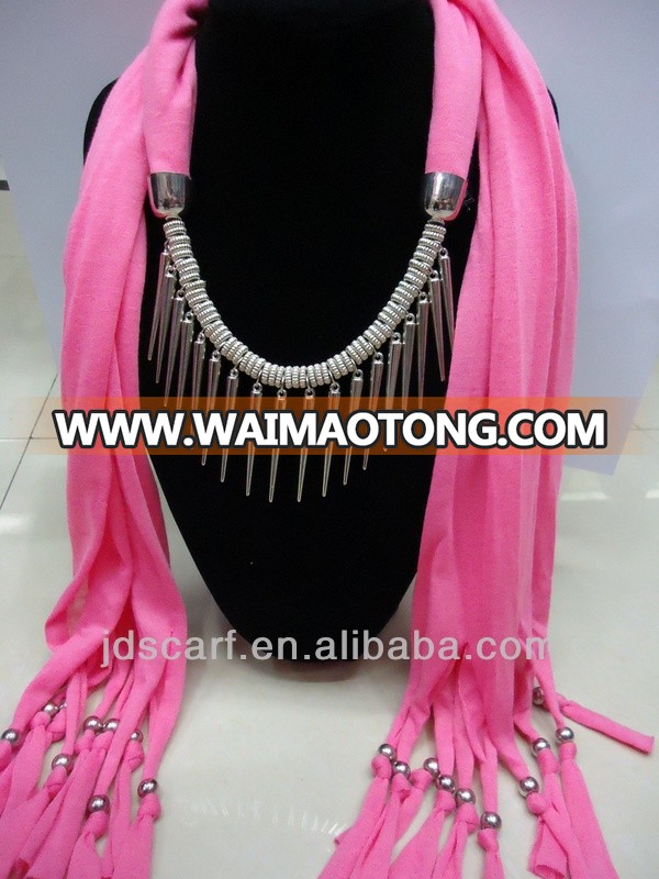 scarf necklaces super thin 100% polyester scarf necklaces