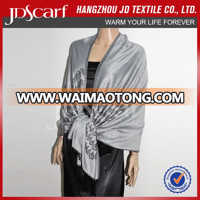 High quality new design for women feather shawl