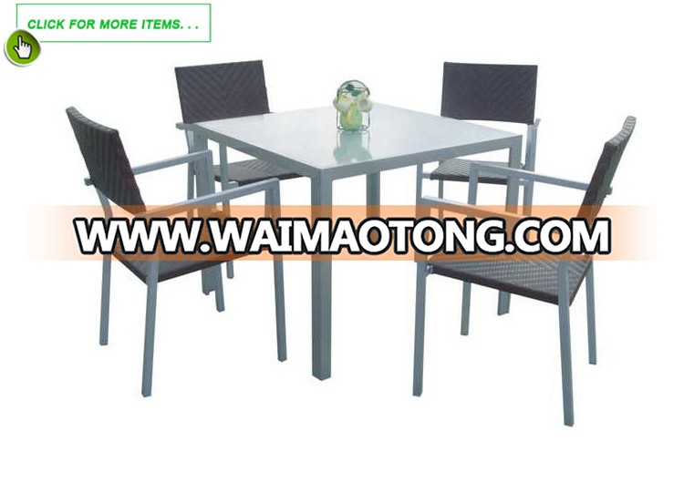 Outdoor Use Leisure Commercial Aluminum f<em></em>rame and PE Rattan Bar Set- Bar Table and Barstool