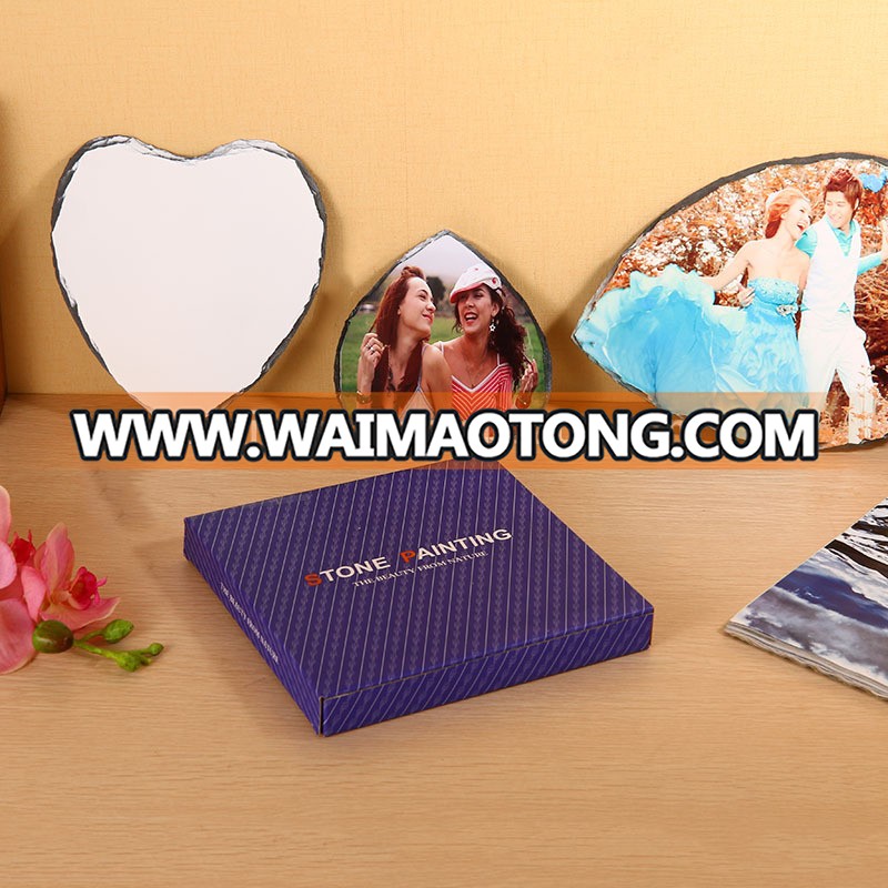 Wholesale sublimation heart shape rock photo f<em></em>rame ,SBH-61