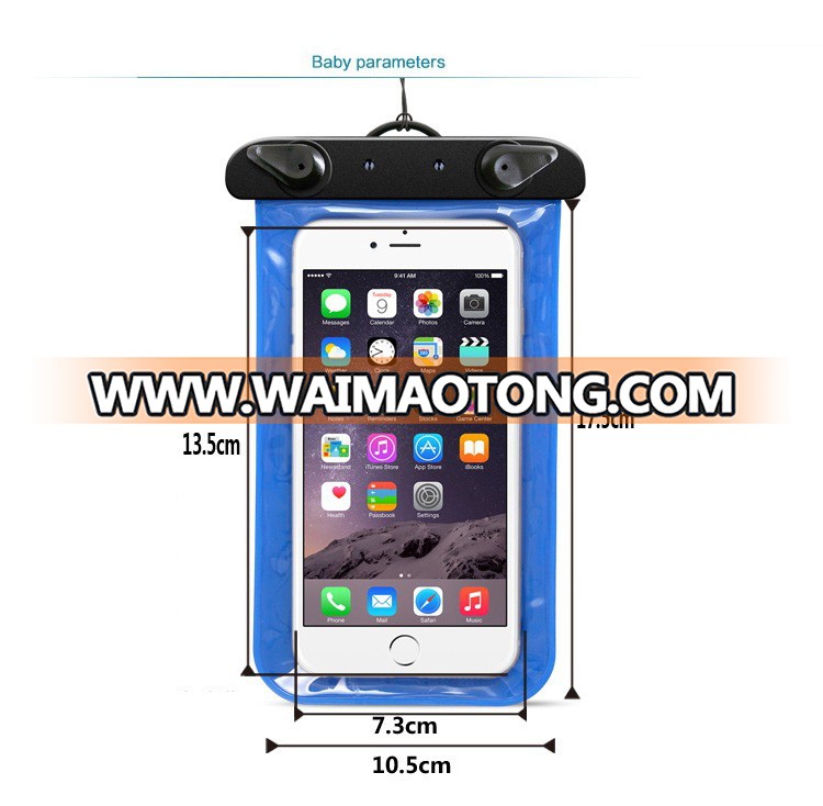 Universal PVC Waterproof Mobile Phone Case Swimming Diving Clear Cellphone Dry Bag Pouch for Iphone 6 plus up to 5.8 inches diag