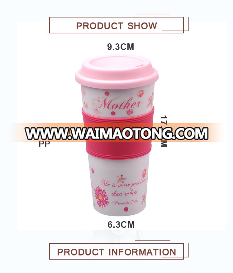 New Style Doubled Walled Reusable Coffee Cups With Paper Photo Insert