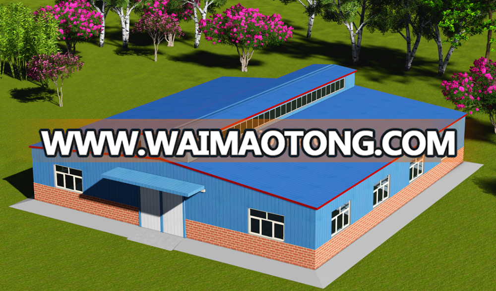 low cost steel structure warehouse design for poultry