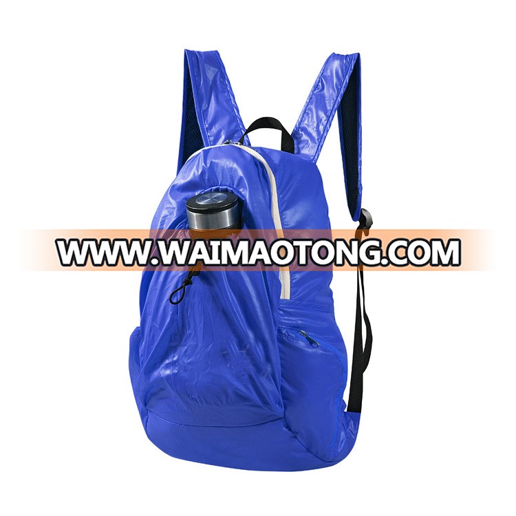 Sports outdoor backpack pure color nylon riding backpack waterproof bag backpack shoulder bag