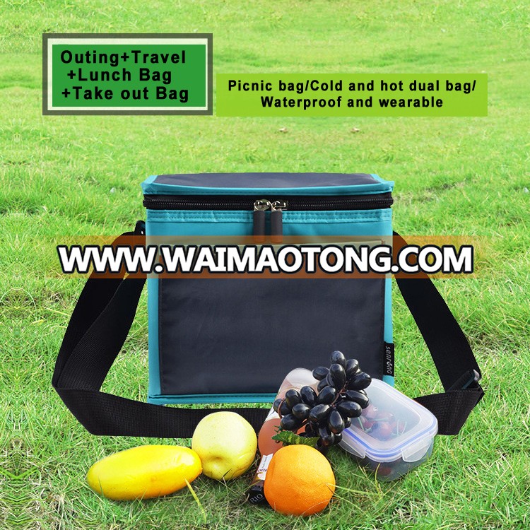 Multi-functio<em></em>nal outdoor portable thickening heat/cold preservation portable oxford cloth double layer cooler pack