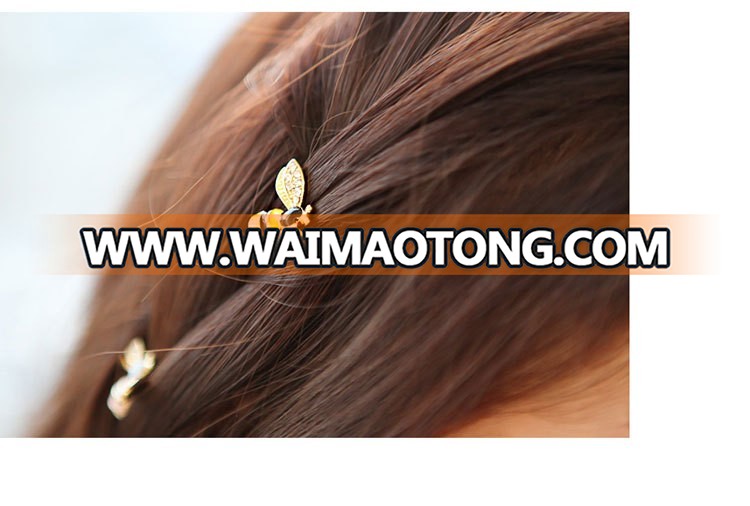 Bee Hairpin Korean Style Hornet Hairgrips Jewelry Hair Clip for Women Hair Accessories 100pcs/lot free shipping