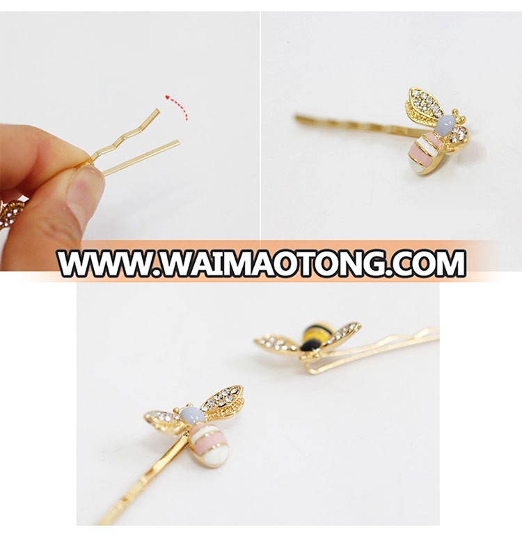 Bee Hairpin Korean Style Hornet Hairgrips Jewelry Hair Clip for Women Hair Accessories 100pcs/lot free shipping