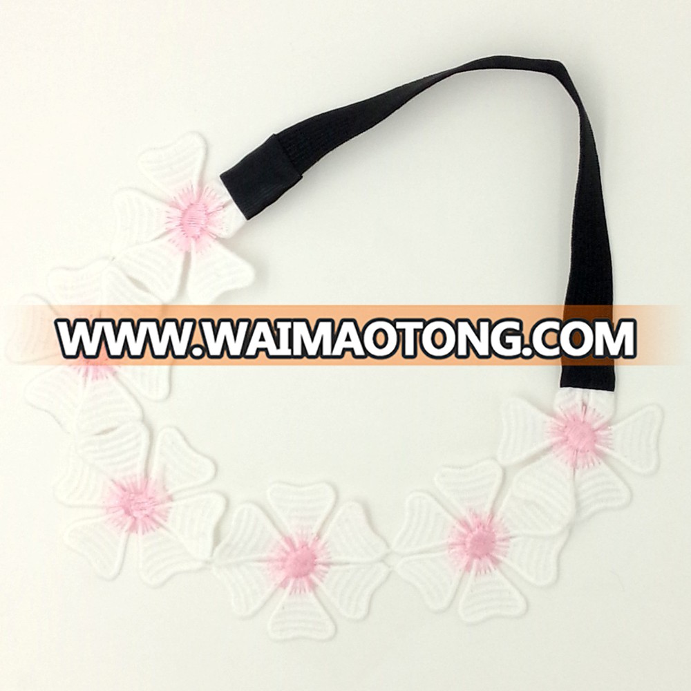 Fabric Flower Headbands wholesale Fashion Elastic Headband