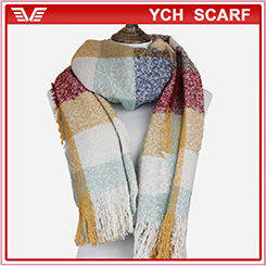 Cheap Price Long Charming Acrylic Winter Striped Scarf By Factory China