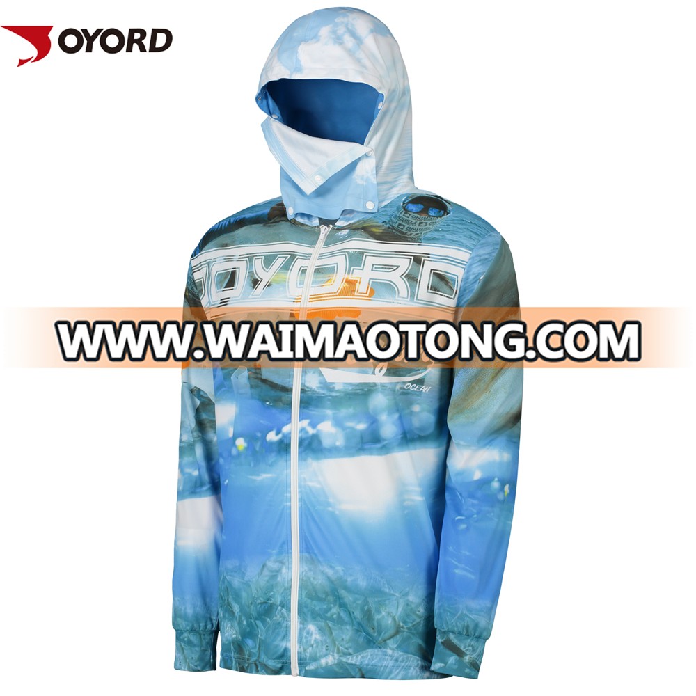 long sleeves fishing jersey sublimation printing fishing jersey