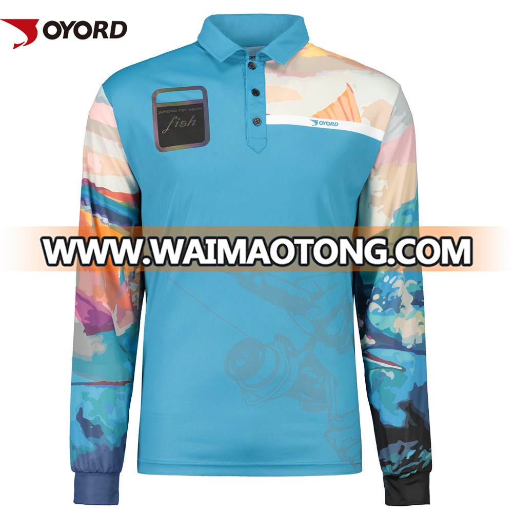 Wholesale fishing shirts long sleeve quick dry breathable uv protection