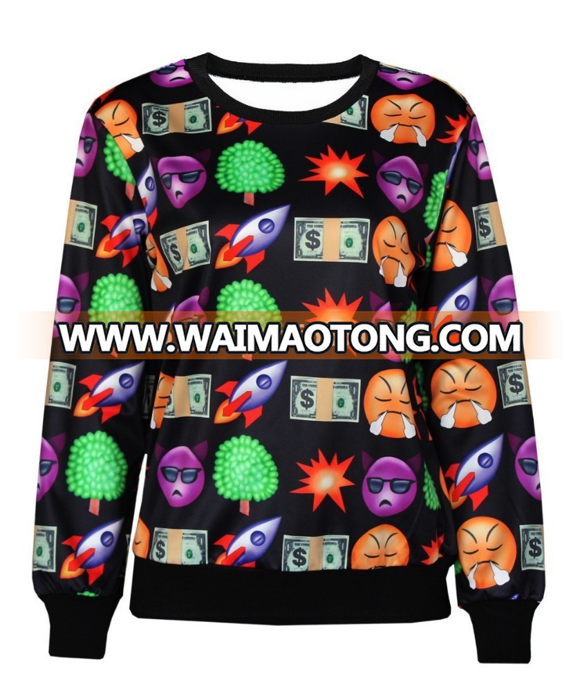 custom women sublimation printing pullover sweatshirts