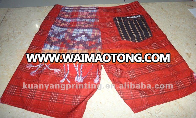 sublimation printed poly cotton boardshort