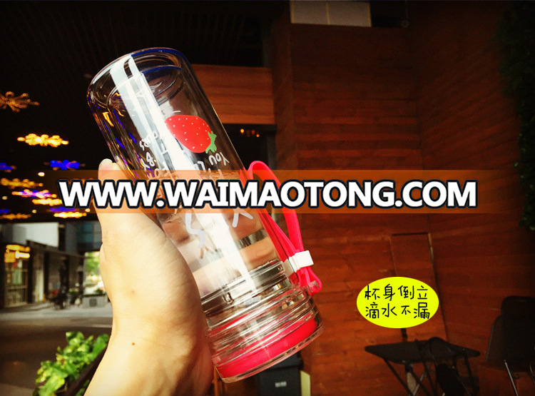 glass bottle,double wall fruit infuser bottle,wholesale glass water bottles