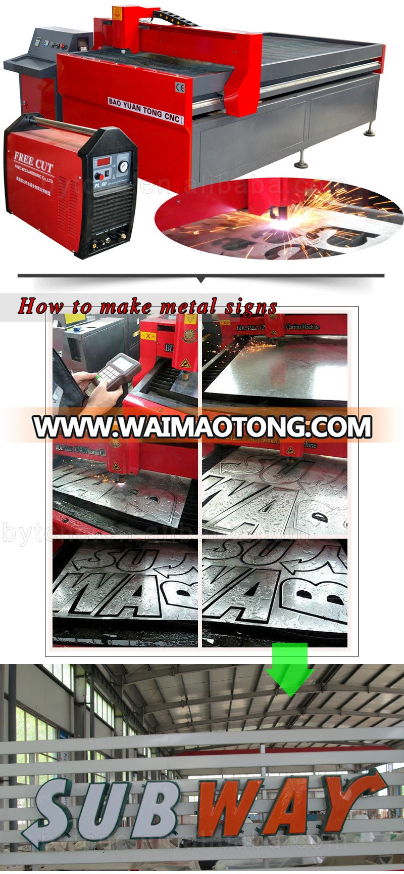 BYT-21 Precision iron Stainless steel me<em></em>tal plate plasma cutting machine