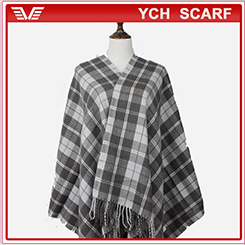 Best Selling Checked Design Men And Women Acrylic Shawls Scarf Supplier For China