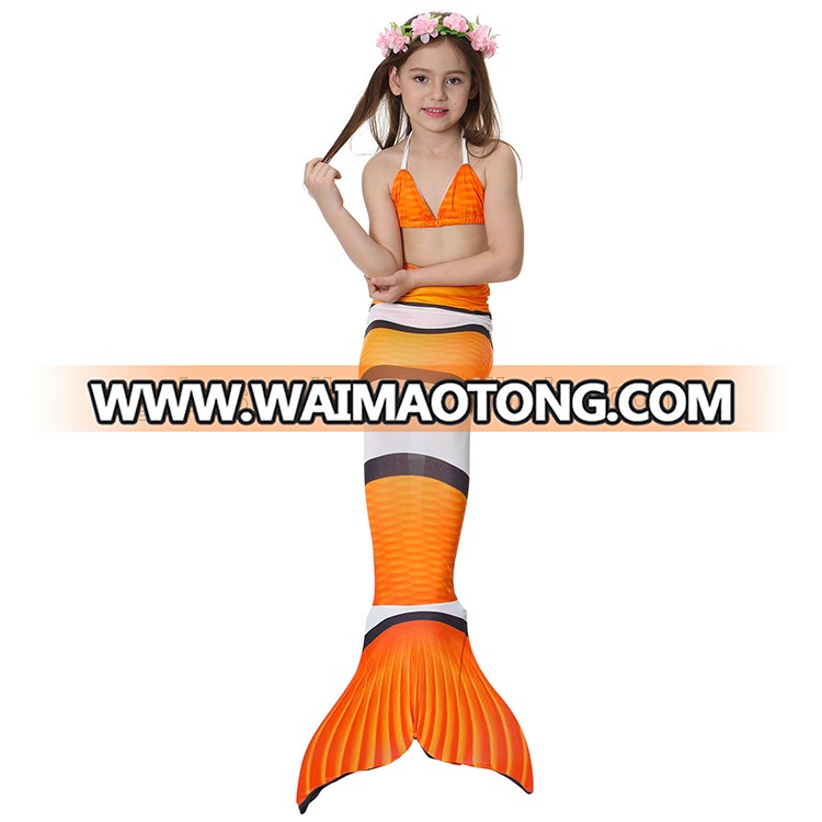 Cute Girls Mermaid Tail Bikini Set Swimwear Bath Swimming Cosplay Costume