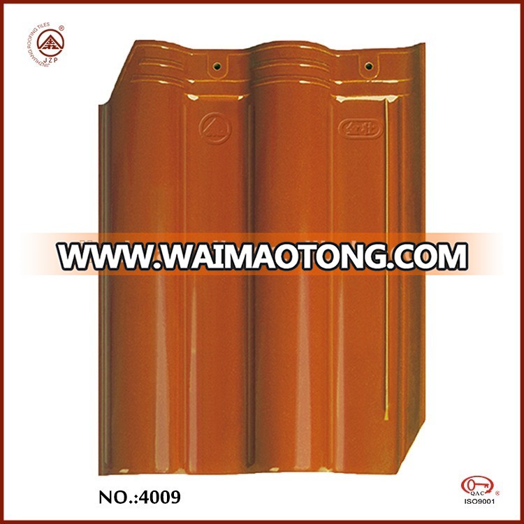 Wholesale low cost 310*400mm Glazed Ceramic Roofing Tiles