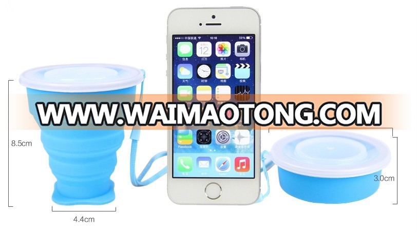 PP Foldable cup/travel cup/plastic water bottle with lid