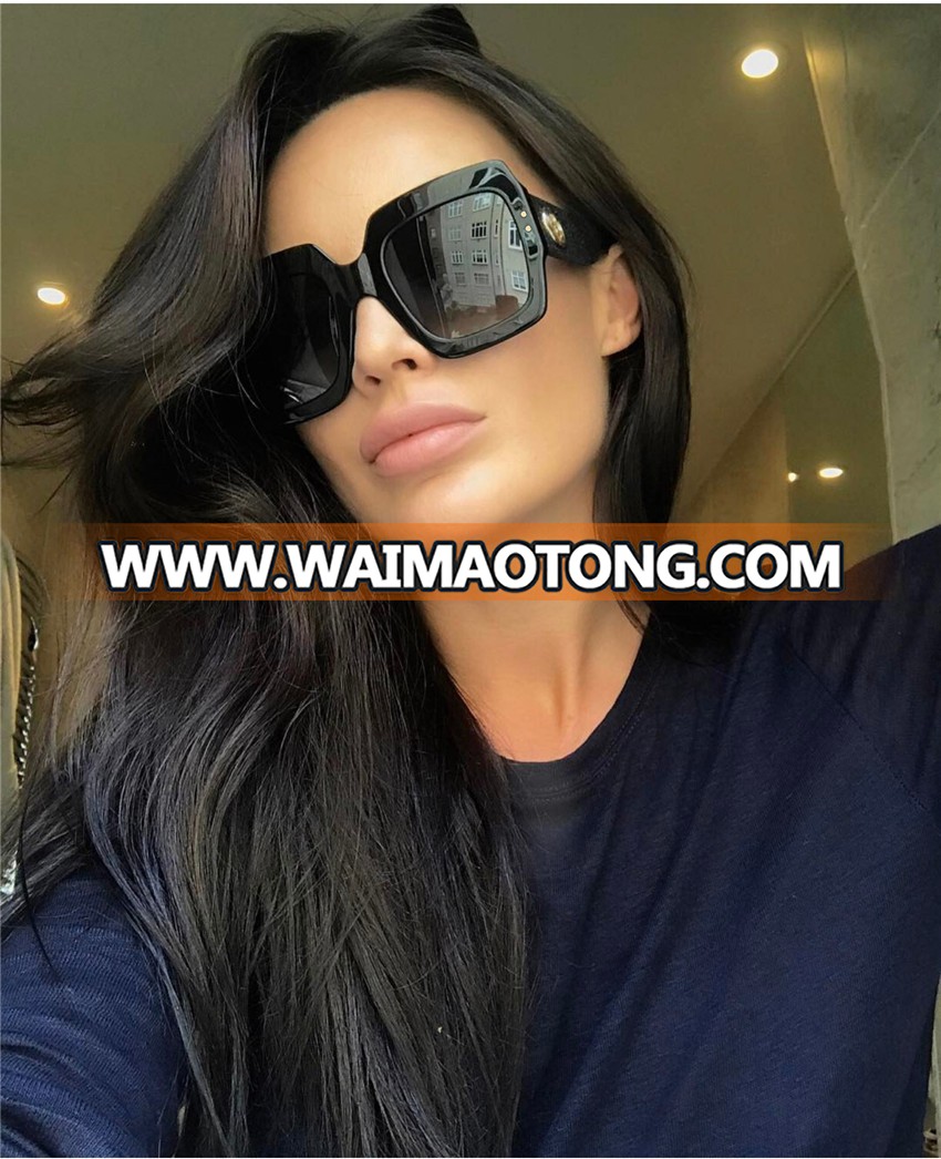 New Luxury Women Sunglasses Square Colorful f<em></em>rame Female Oversized Sun Glasses Vintage Eyewear MK176