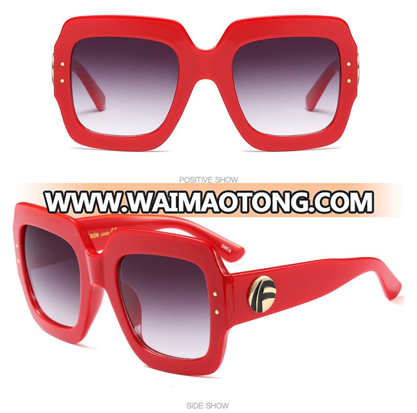 New Luxury Women Sunglasses Square Colorful f<em></em>rame Female Oversized Sun Glasses Vintage Eyewear MK176