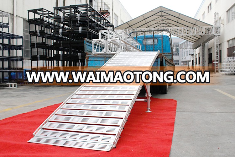 Durable silver aluminum mobil motorcycle loading ramp