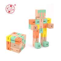 wood foldable cube t