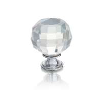 Fancy Glass Knobs Cr